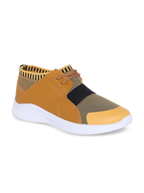

Pantaloons junior Boys Mustard Yellow Printed Sneakers
