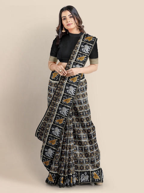 

KLM Fashion Mall Grey Silk Blend Woven Design Banarasi Saree