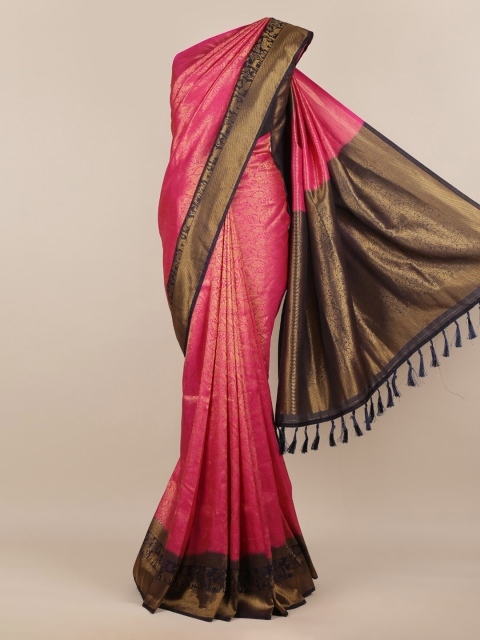 

Pothys Pink Woven Design Jute Silk Saree