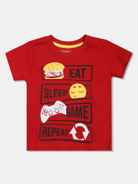 

Cherokee Boys Red Printed Round Neck T-shirt