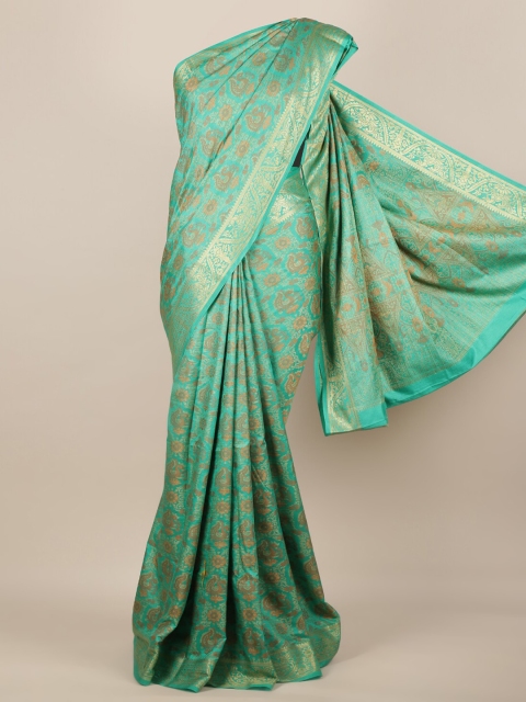 

Pothys Green Woven Design Jute Silk Saree