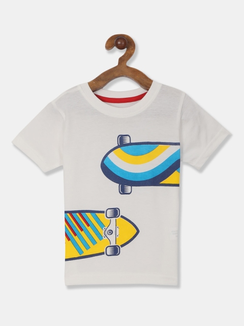 

Cherokee Boys White Printed Round Neck T-shirt