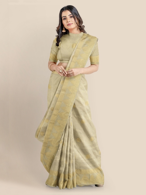 

KLM Fashion Mall Beige Tissue Woven Design Banarasi Saree