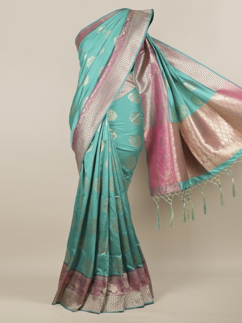 

Pothys Green Woven Design Jute Silk Saree