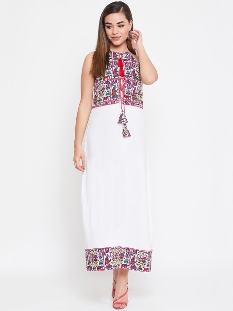 

TULIP 21 Women White Printed Maxi Dress