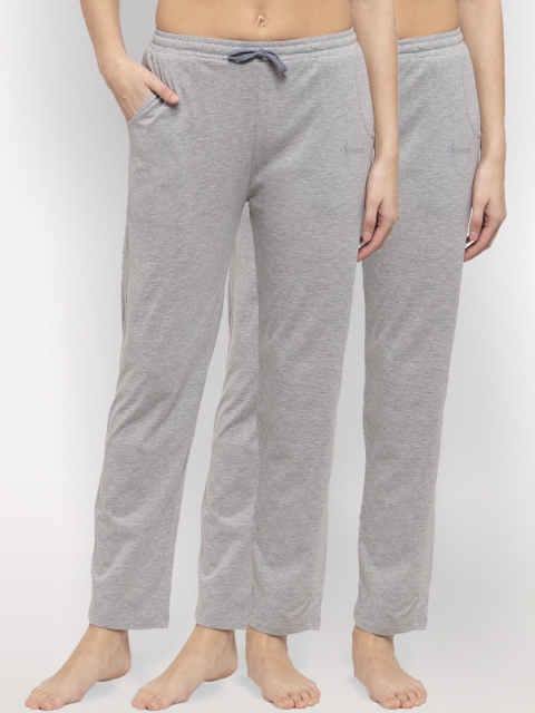 

NEUDIS Women Pack Of 2 Grey Solid Lounge Pants
