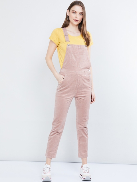 

max Women Pink Solid Dungarees