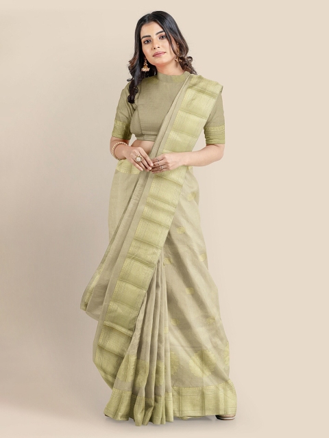 

KLM Fashion Mall Beige Tissue Woven Design Banarasi Saree