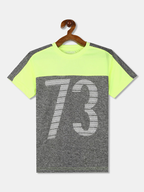 

Cherokee Boys Green Colourblocked Round Neck T-shirt