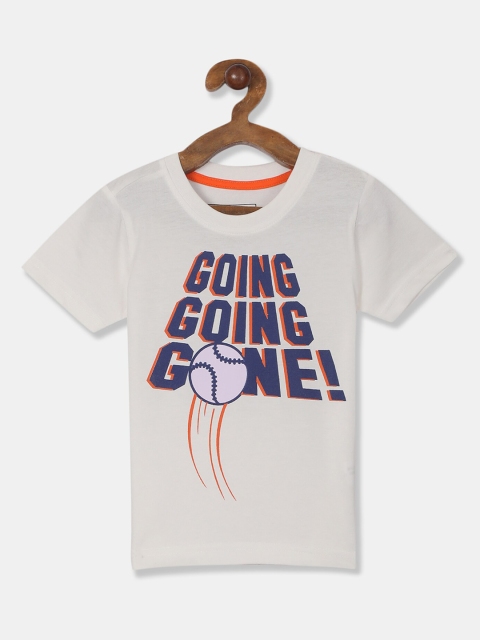 

Cherokee Boys Off-White Printed Round Neck T-shirt