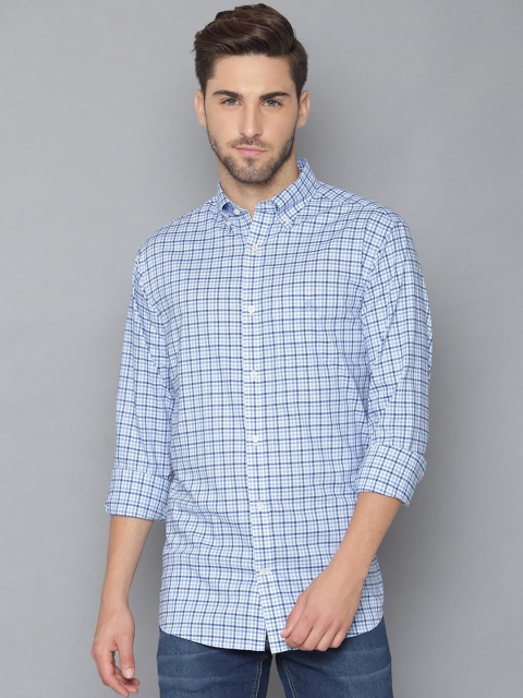 

GANT Men Blue Regular Fit Checked Casual Shirt