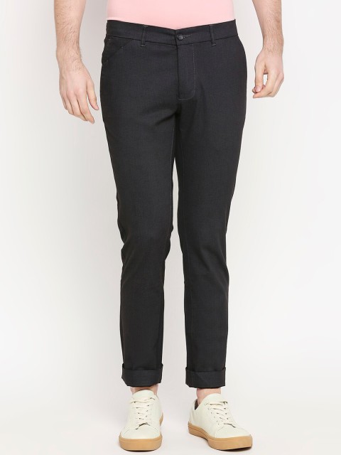 

Basics Men Black Tapered Fit Solid Regular Trousers