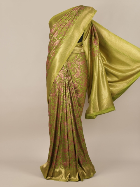 

Pothys Green Pure Silk Woven Design Banarasi Saree