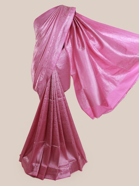 

Pothys Pink Woven Design Linen Blend Saree