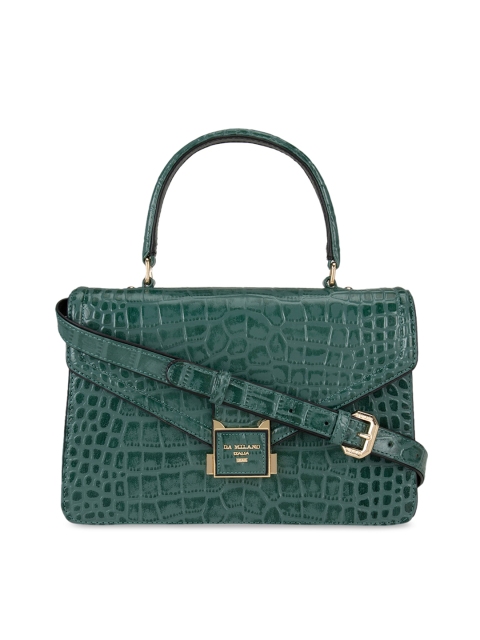 

Da Milano Green Textured Sling Bag