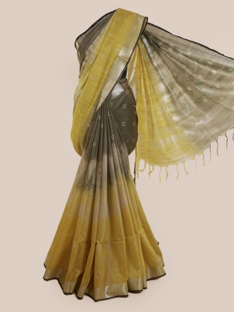 

Pothys Multicoloured Dyed Linen Blend Saree, Multi