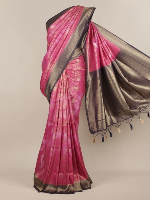 

Pothys Magenta Woven Design Jute Silk Saree