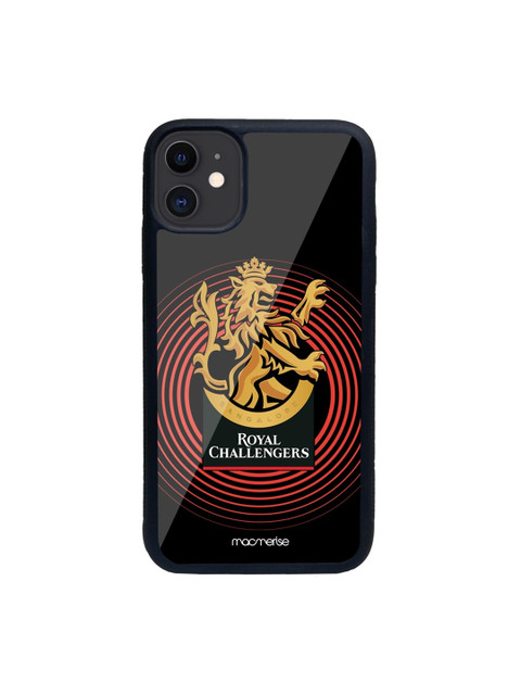 

macmerise Black & Red RCB Rings Printed iPhone 11 Back Case