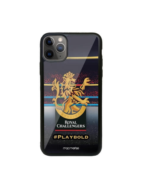 

macmerise Black & Gold-Coloured RCB Stadium Logo Printed iPhone 11 Pro Max Back Case