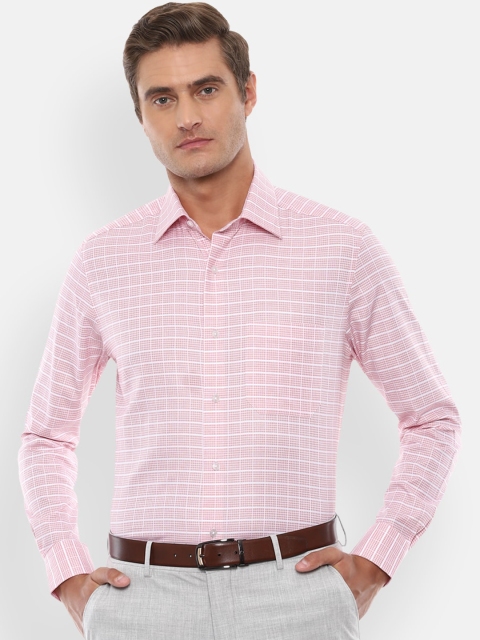 

Louis Philippe Men Pink Checked Casual Shirt