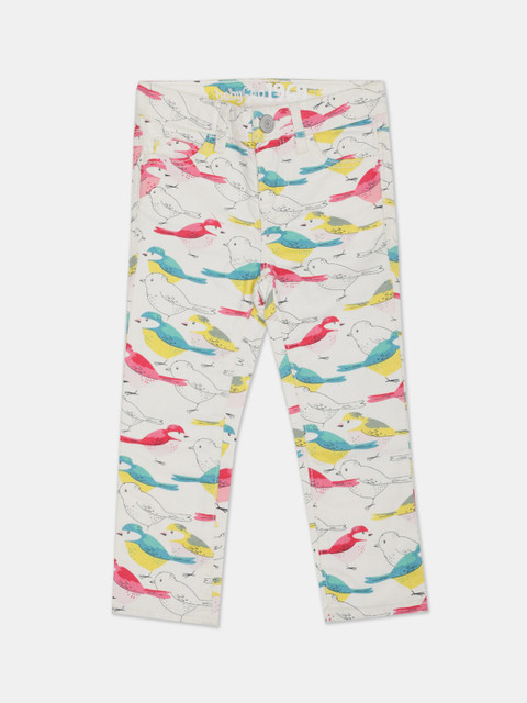 

GAP Toddler Girl White Printed Jeans
