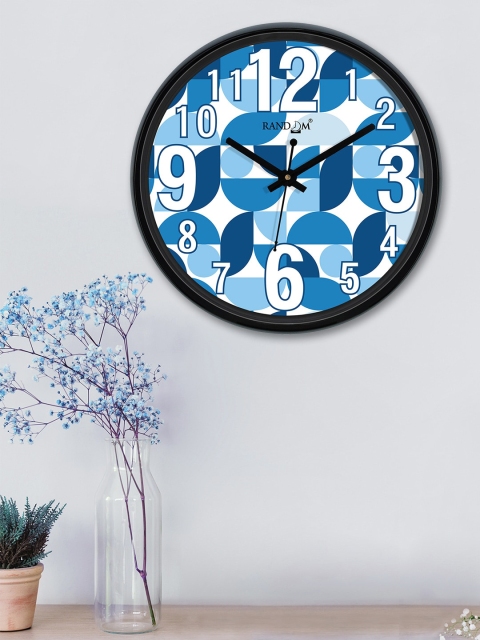 

RANDOM White & Blue Round Printed Analogue Wall Clock