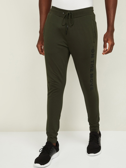 

Kappa Men Olive Green Solid Joggers