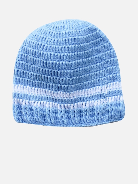 

Woonie Kids Blue & White Self Design Beanie