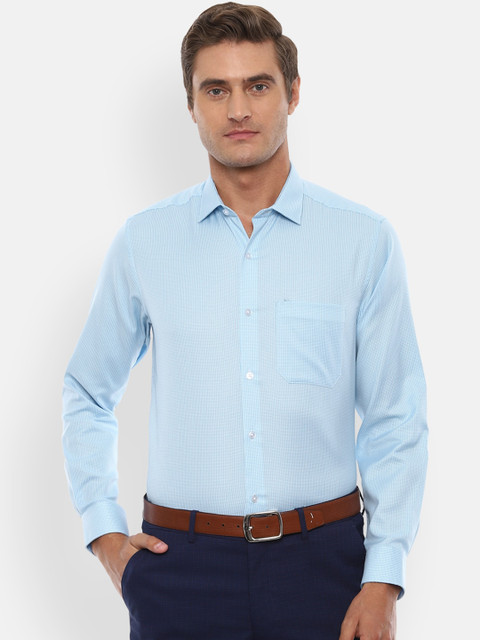 

Louis Philippe Men Blue Solid Casual Shirt