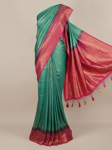 

Pothys Green Woven Design Jute Silk Saree