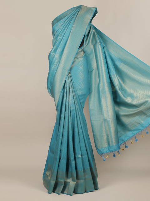 

Pothys Blue Pure Silk Woven Design Banarasi Saree