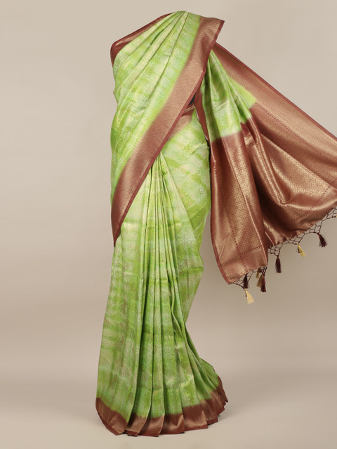 

Pothys Green Woven Design Jute Silk Saree