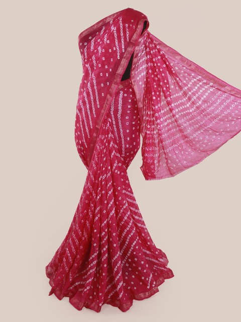 

Pothys Pink & Off-White Art Silk Printed Saree
