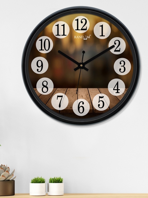 

RANDOM Brown Round Printed 30 cm Analogue Wall Clock