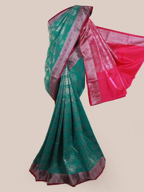 

Pothys Green Woven Design Art Silk Saree