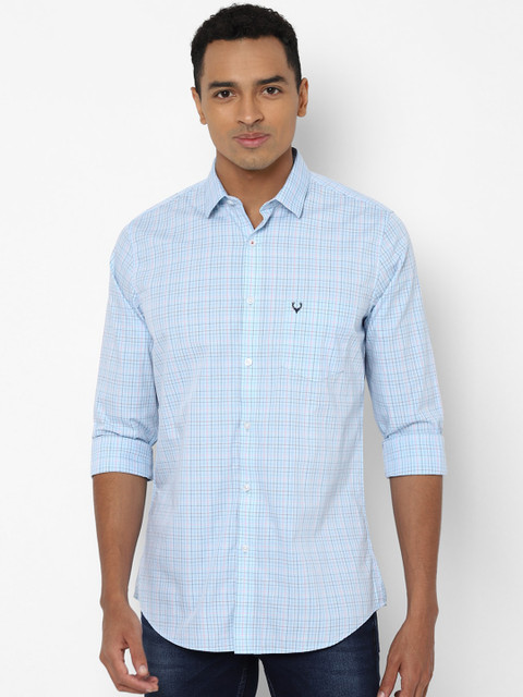 

Allen Solly Men Blue Checked Casual Shirt