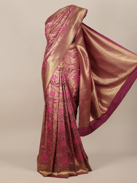 

Pothys Gold-Toned Pure Silk Woven Design Banarasi Saree