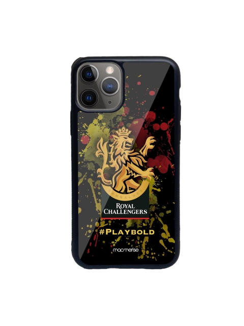 

macmerise Black & Green RCB Splash Logo Printed iPhone 11 Pro Back Case