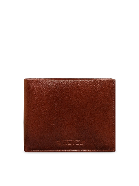 

ABYS Men Brown Solid Genuine Leather Two Fold Wallet