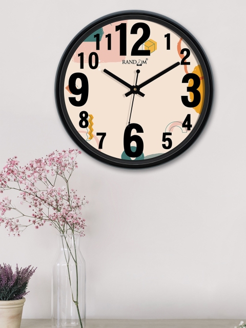 

RANDOM Beige Round Printed 30 cm Analogue Wall Clock