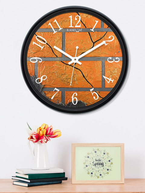 

RANDOM Orange & Grey Round Printed 30 cm Analogue Wall Clock