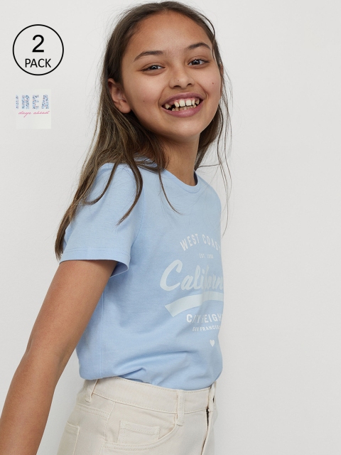 

H&M Girls Blue & White 2-pack Jersey Tops