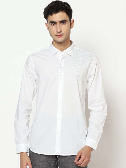 

Blackberrys Men White Skinny Fit Solid Casual Shirt