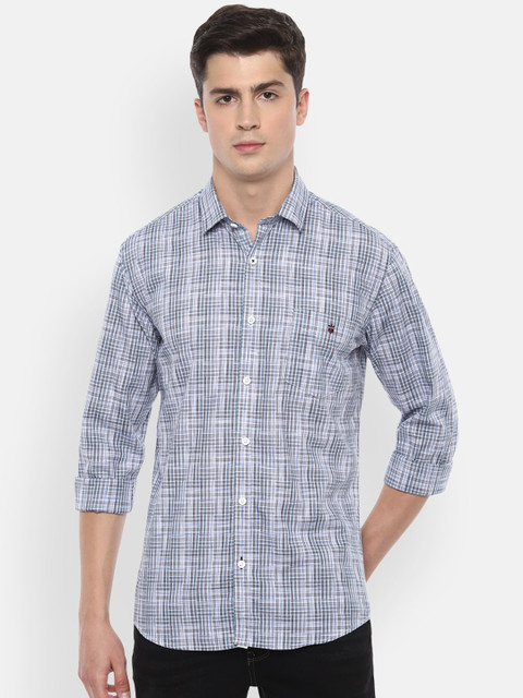 

Louis Philippe Sport Men Blue Slim Fit Checked Casual Shirt