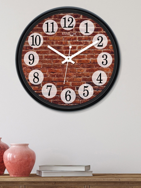 

RANDOM Brown Round Printed 30 cm Analogue Wall Clock