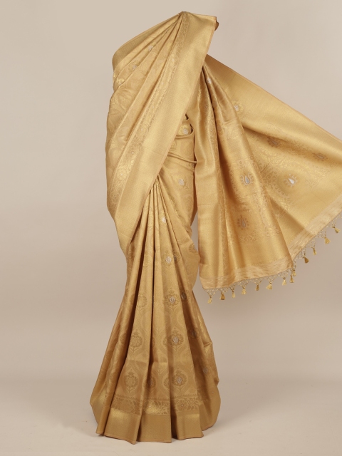

Pothys Gold-Toned Pure Silk Woven Design Banarasi Saree