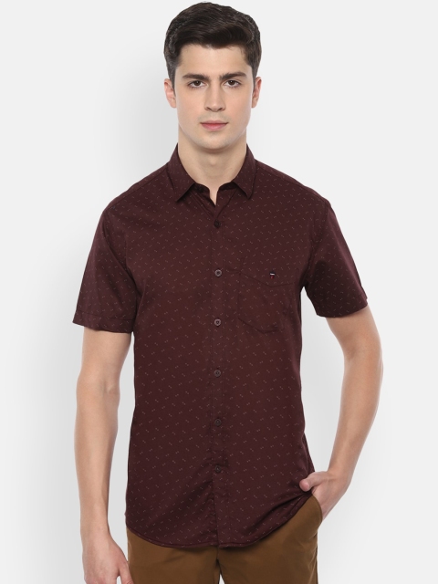 

Louis Philippe Sport Men Maroon Slim Fit Printed Casual Shirt