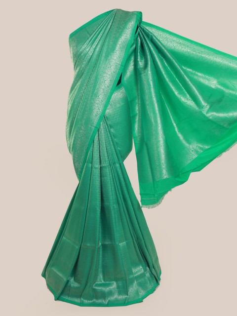 

Pothys Green Woven Design Linen Blend Saree