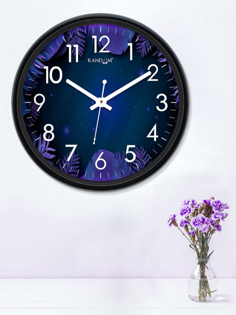 

RANDOM Purple & Purple Round Printed Analogue Wall Clock