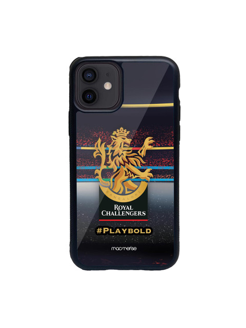

macmerise Black & Yellow RCB Stadium Logo Printed iPhone 12 Back Case